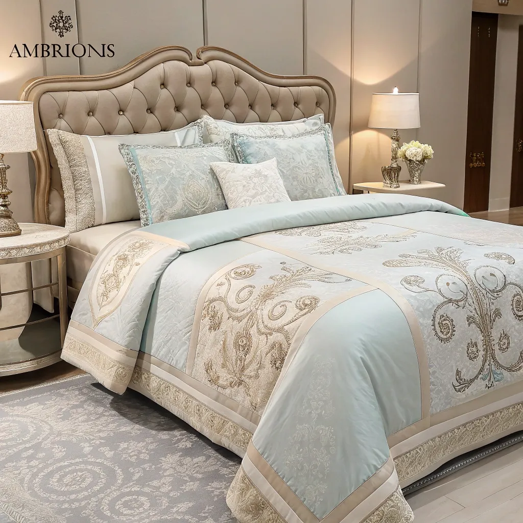 Elegant bedding display by AMBRIONIS