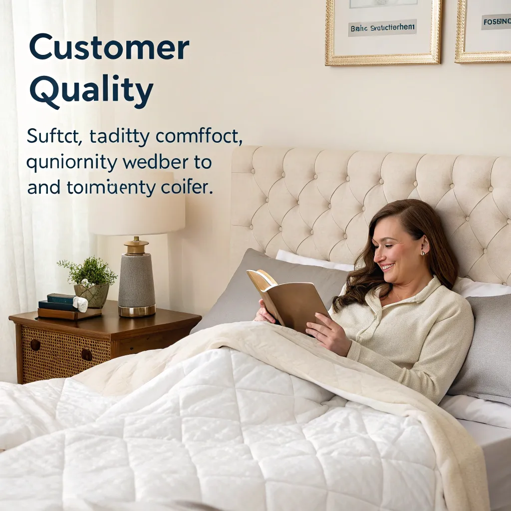 Customer enjoying bedding